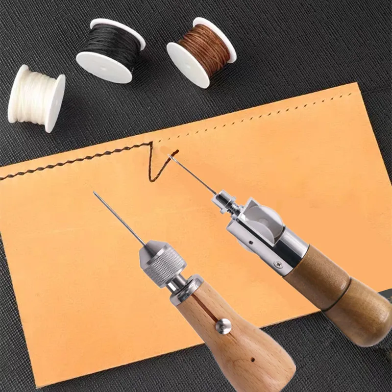 Imzay 34PCS Versatile Leathercraft Tools Set With Awl Waxed Thread Groover  Wool Dauber Leather Kits For Beginner - AliExpress