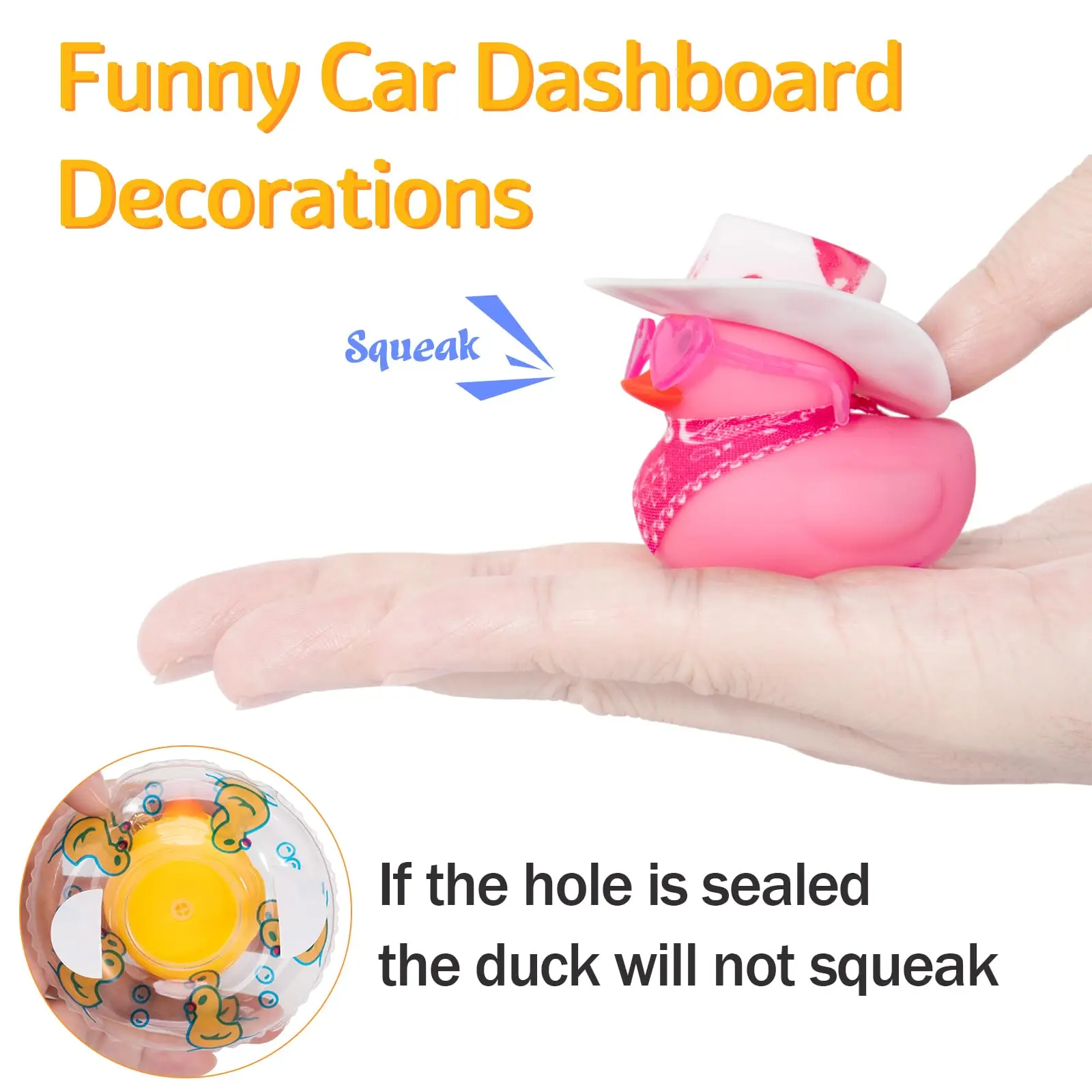 Car Duck Rubber Duck Car Ornaments Duck Car Dashboard Decorations 5