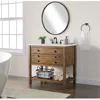 Monterey 37" Single Bathroom Vanity with Sink and Storage, Natural Brown 1