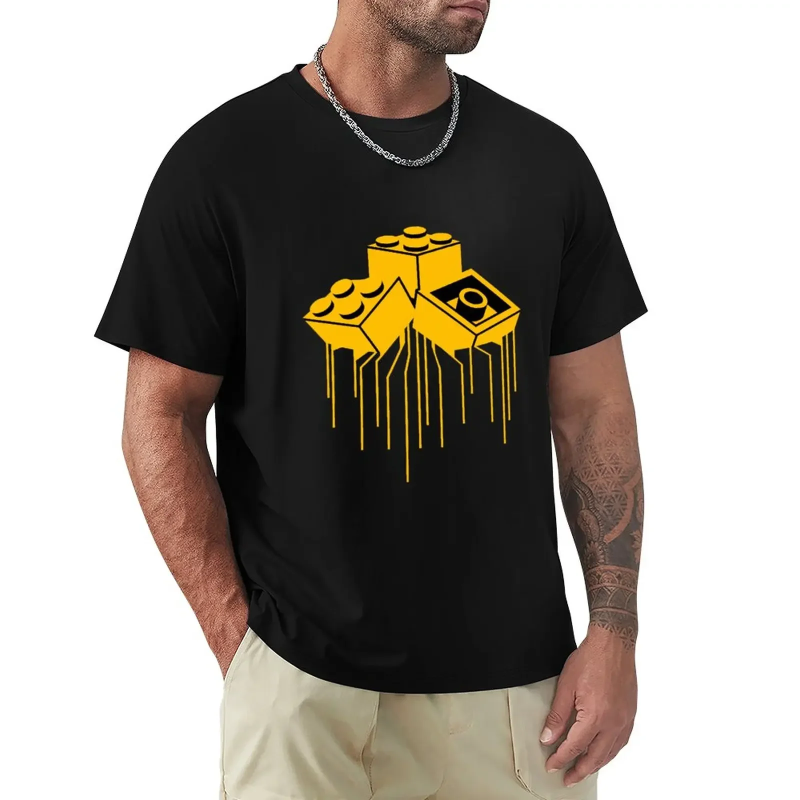 

Brick Bleed Yellow T-Shirt hippie clothes summer tops workout shirts for men