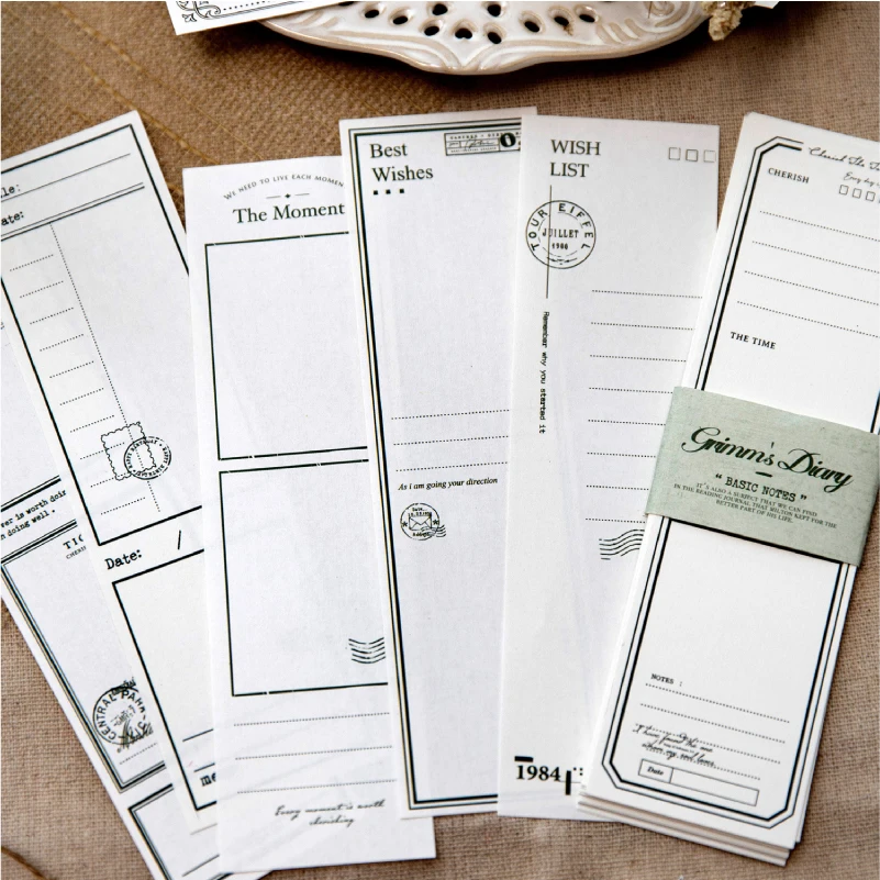 Journal GO 30sheets Vintage Memo Pads Material Paper DIY Scrapbooking Cards Junk Journal Retro Notes Office School Supplies 6