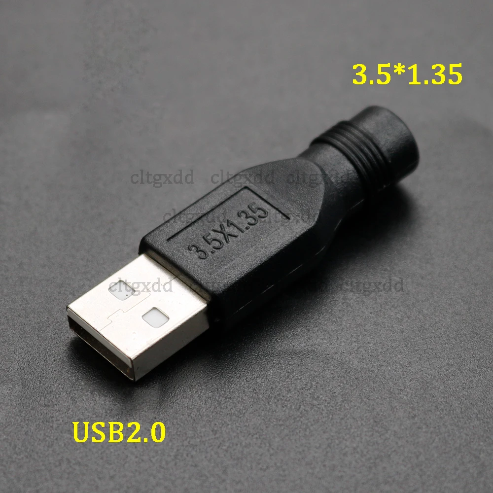 USB to DC Adapter 1piece DC 3.5 * 1.35/4.0 * 1.7MM female socket to USB 2.0 male socket Laptop Converter