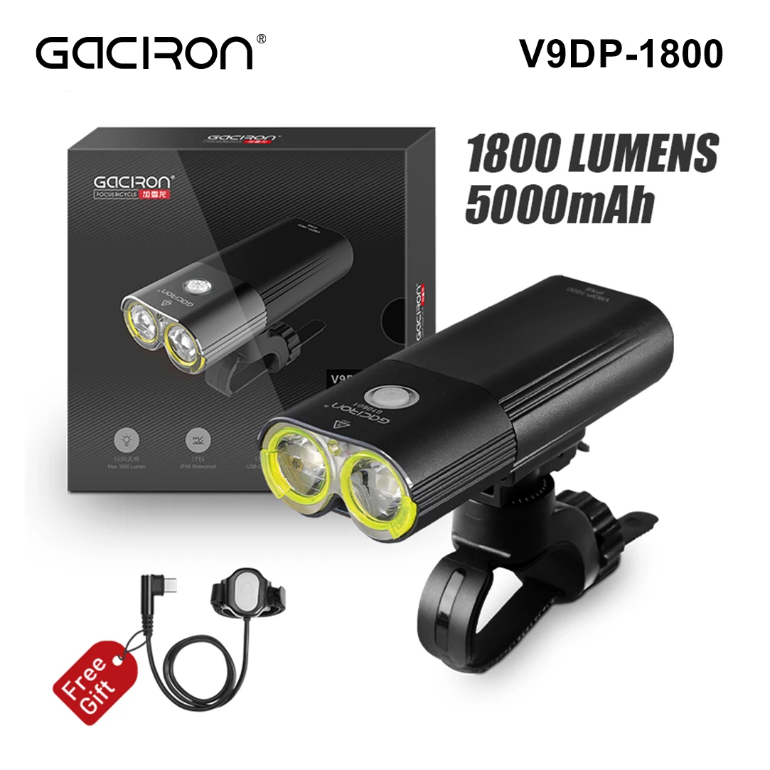 GACIRON V9DP 1800Lumens Bicycle Front Light Bike Accessories IPX6