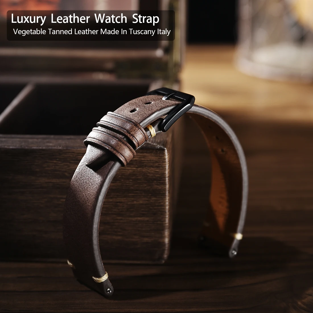 Premium Handmade Leather Smartwatch Band Strap - Elegant and Versatile Bracelet