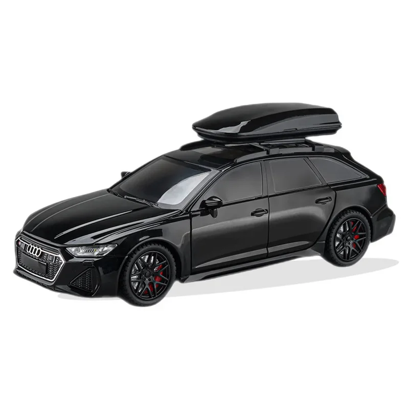 1:24 Audi RS6 TRAVEL EDITION High Simulation Diecast Metal Alloy Model car Sound Light Pull Back Collection Kids Toy Gifts 3