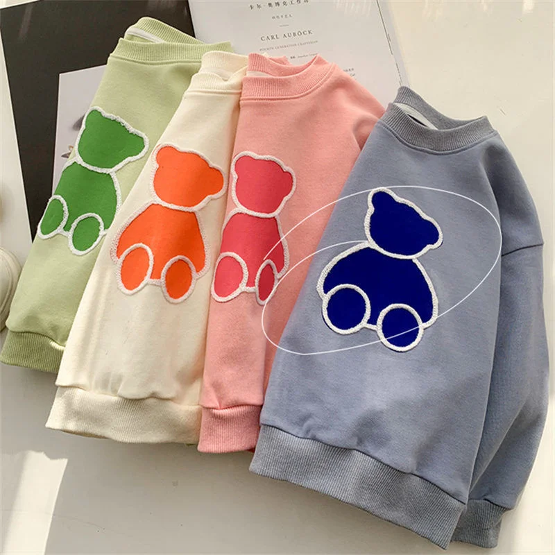 

Girls Hoodies Sweatshirts Cotton Tops 2023 Stylish Autumn Windproof Kids High Quality Children's Clothing