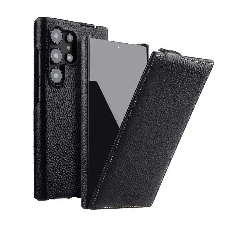 Melkco Premium Flip Cowhide Leather Case for Samsung Galaxy S24 S25 Ultra S24+ S25Plus Luxury Business Full Coverage Phone Cover - Image 7