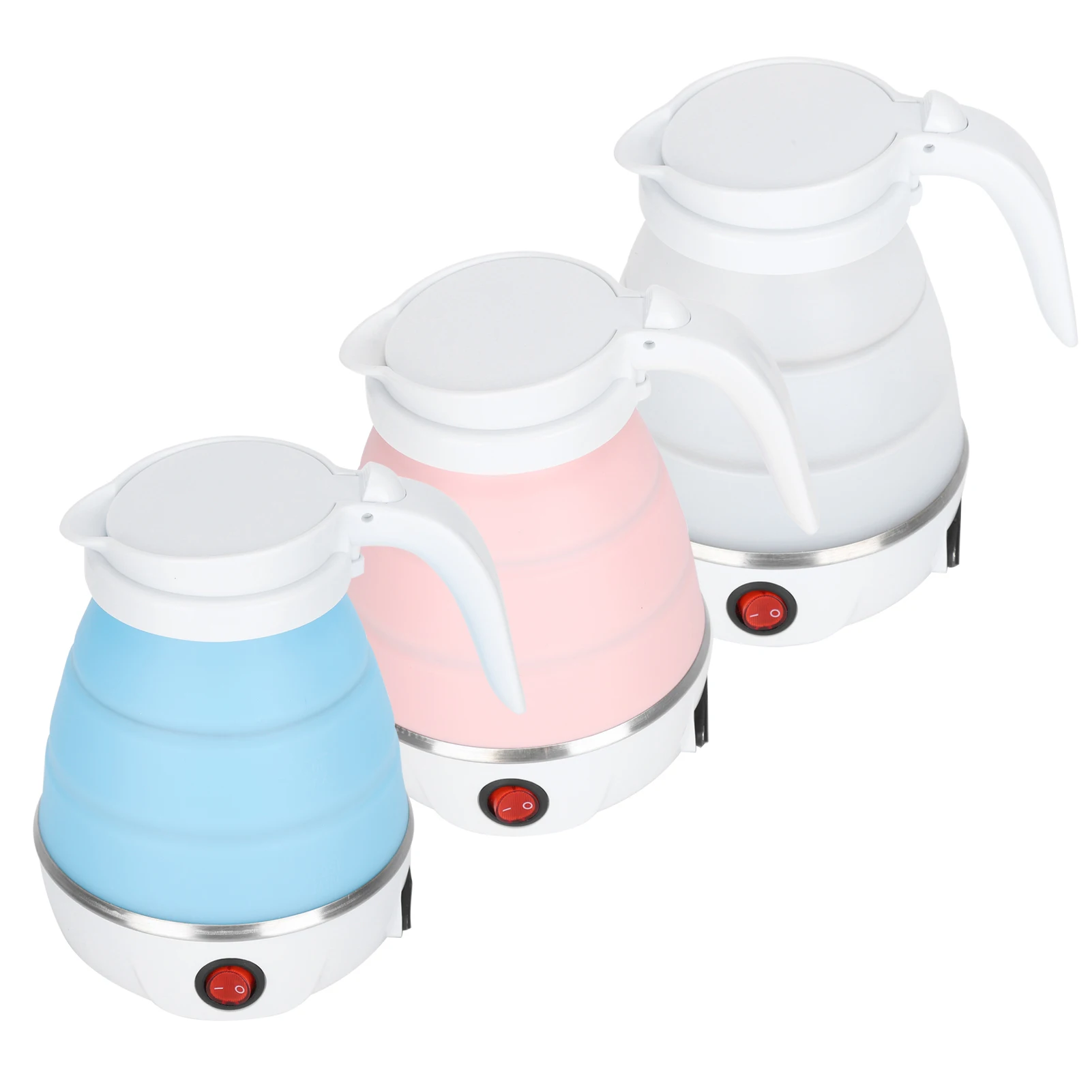 Folding Water Boiler Portable Silicone Household Electric Kettle 400W US Plug 110V 4