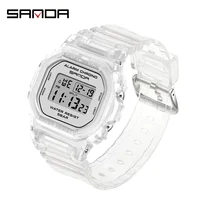 SANDA Your Watch White Fashion Sport Watch Lover's Gift Your Watch Top LED Digital Men Ladies Electronic Watch Reloj Mujer 2025 2