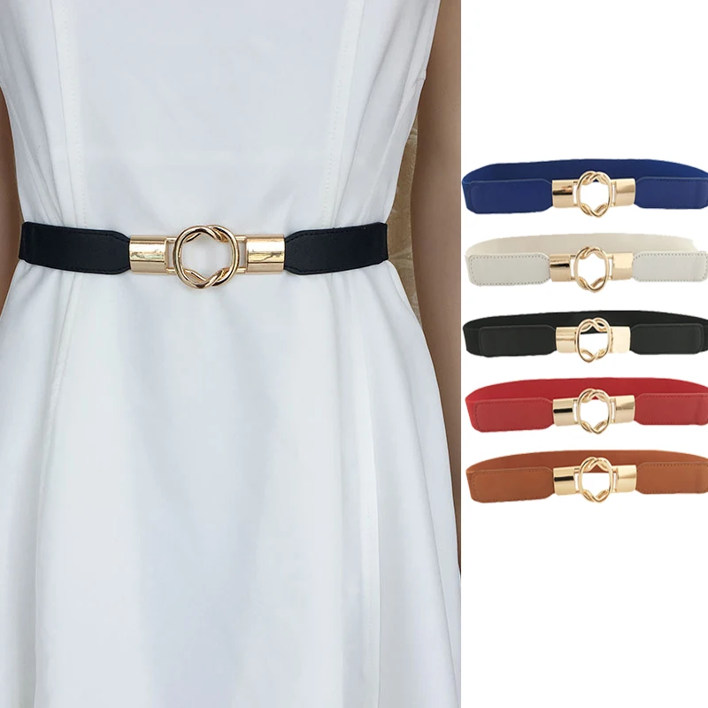 Ladies Belts Dresses White Thin Belts Dresses Color Apparel Elastic