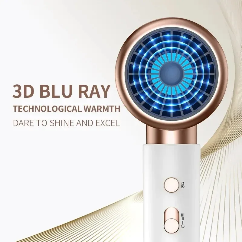 2000W Professional Hair Dryer 3 Gear Negative Lonic Blow Dryer Hot Cold Wind Air Brush Low Noise Strong Power Home Salon Tool 4
