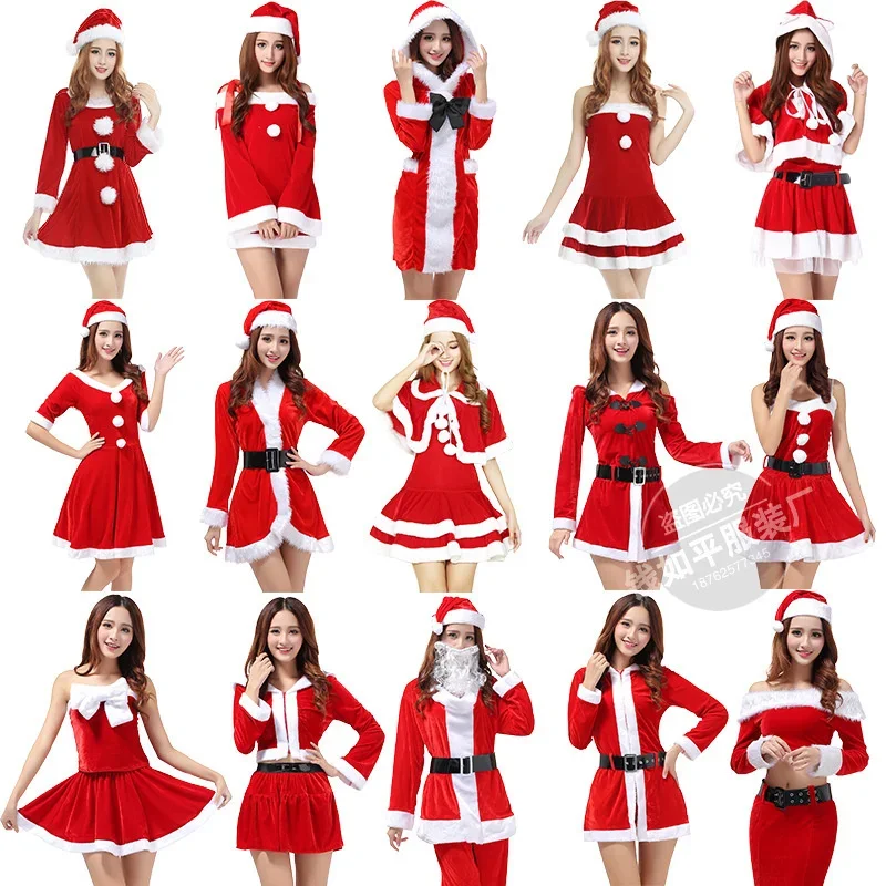 

Новое модное платье, новинка 2022, женский косплей-костюм, Рождественская одежда Санта-Клауса для сценического шоу, сексуальный красный костюм, танцевальный халат, платья