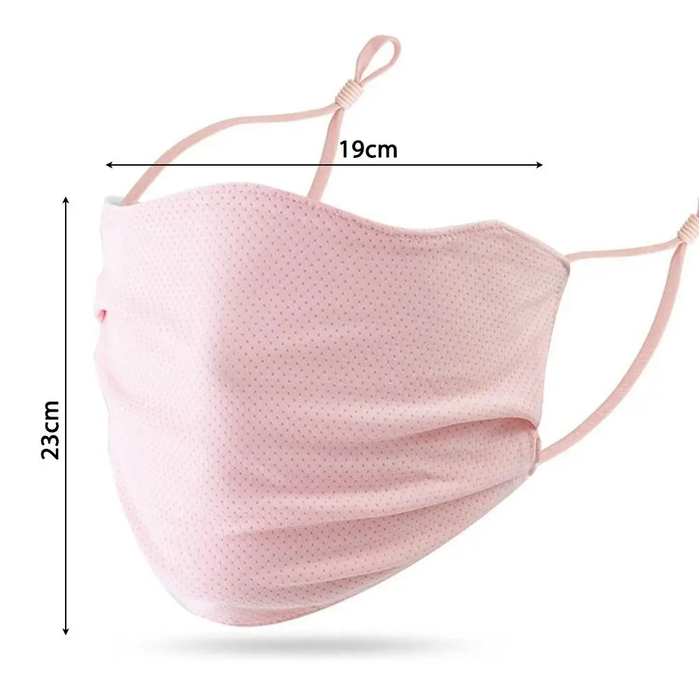 1Pcs Solid Color Anti-UV Face Shield Ice Silk Sun Protection Driving Face Mask Summer Sunscreen Mask Women Sun Hats