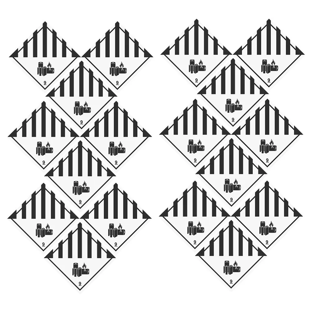 100Pcs 위험물 운송 라벨 배터리 포장 보관 상자 분류용 견고한 비닐 경고 스티커 리튬 이온