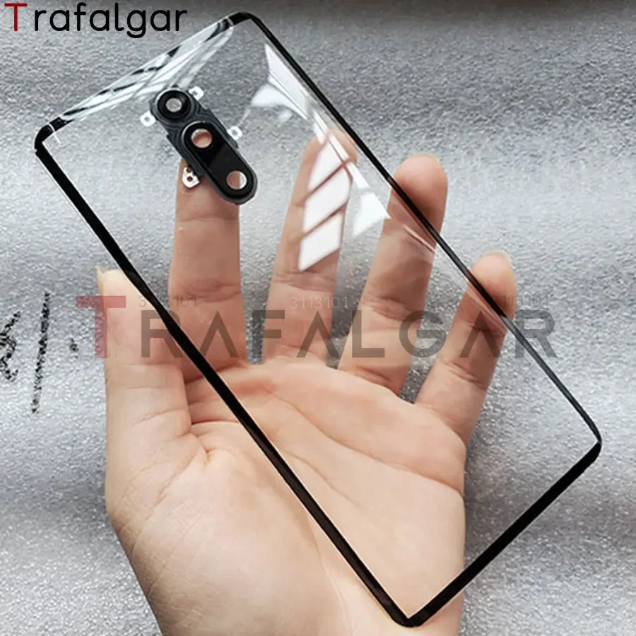 Transparent Clear Glass Battery Door Back Cover with Adhesive Sticker