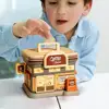 Gas Station Piggy Bank Handle Cartoon Piggy Bank Kids DIY Large Capacity Coffee Store Cartoon Money Saving Box Management Toys 3