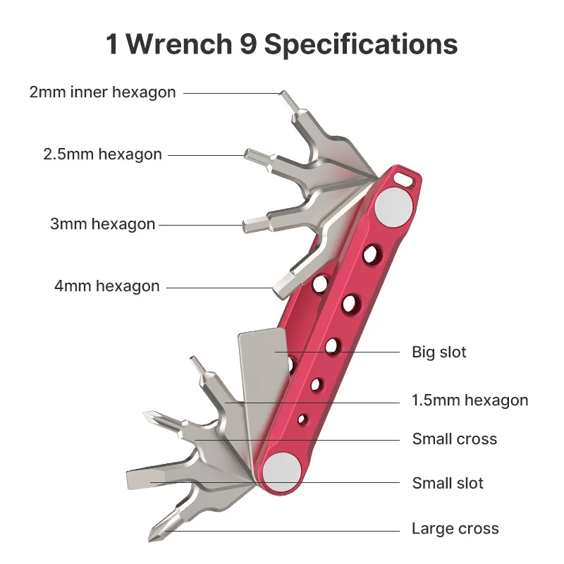 Ulanzi CM029 9 in 1 Universal DSLR Camera Rig Folding Tool Set With Screwdrivers And Wrenches with 9 Functional Tools