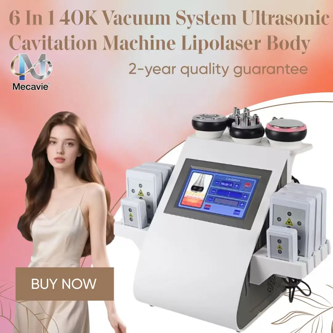 6IN1 Kim 8 Adjustable Lipo Laser Vacuum Cavitation Machine 30K/40K