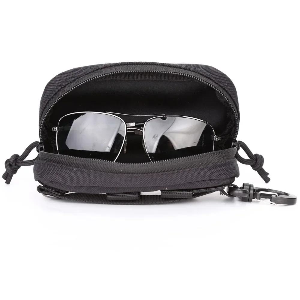 1000D Nylon Tactical Molle Glasses Pouch, Eyeglasses Hard Case Shockproof Sunglasses Carrying Protective Box For Outdoor 2