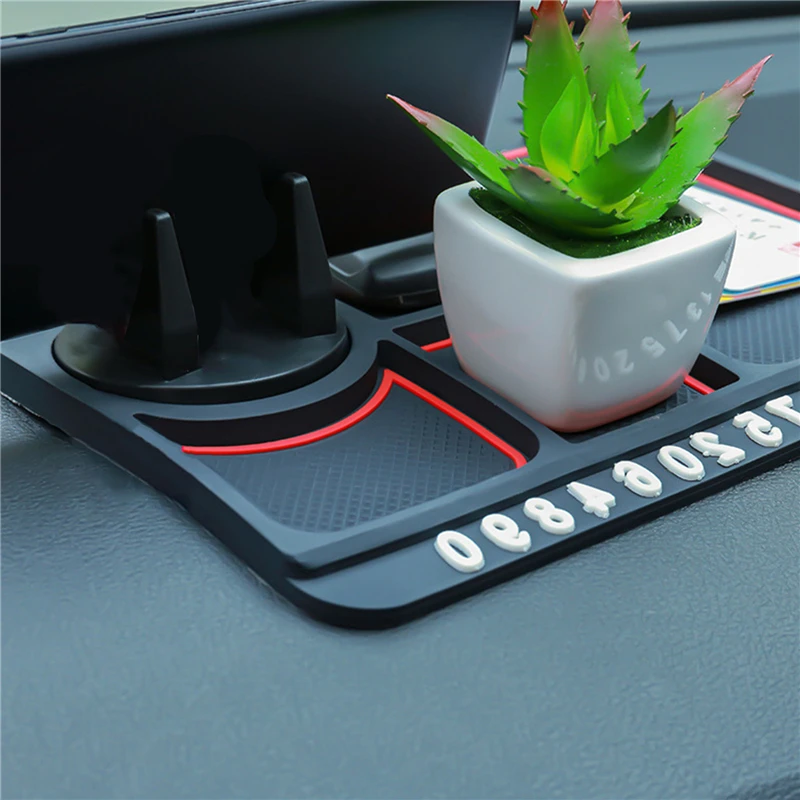 Car Non Slip Mat Car Dashboard Mat Non Slip Dash Mat Dash Adhesive Holder Dashboard Phone Holder Dash Phone Holder Multifunctional Car Anti-Slip Mat Non Slip Sticky Car Phone Holder Anti Slide Dash Phone Mount Silicone Dashboard Pad Mat