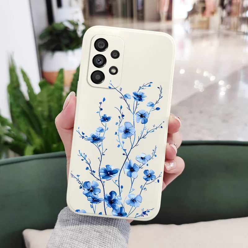 Blue Flame Flower Phone Case - Stylish Protective Cover