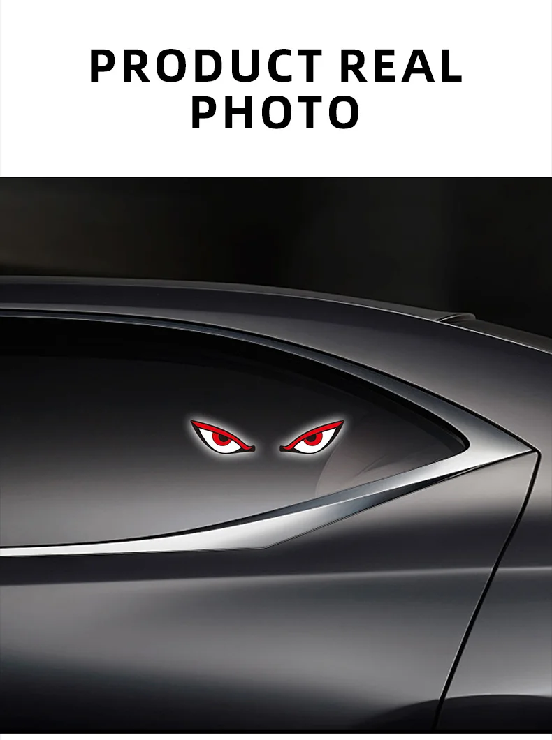 Solar Powered Car Neon Light Wireless Cool DEMON EYE Led Ambient Light Suction Cup USB Rechargeable Atmosphere Breathing Lamp