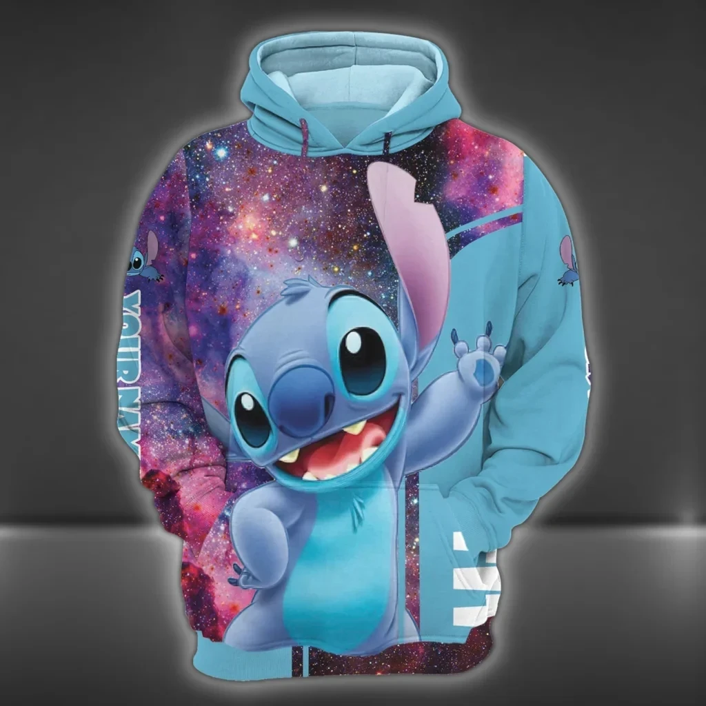 2024 New Stitch Anime Fashion Men's Hoodie Outdoor Street Hip-Hop Sportswear Men's Casual Loose Hoodie Sweatshirt 6