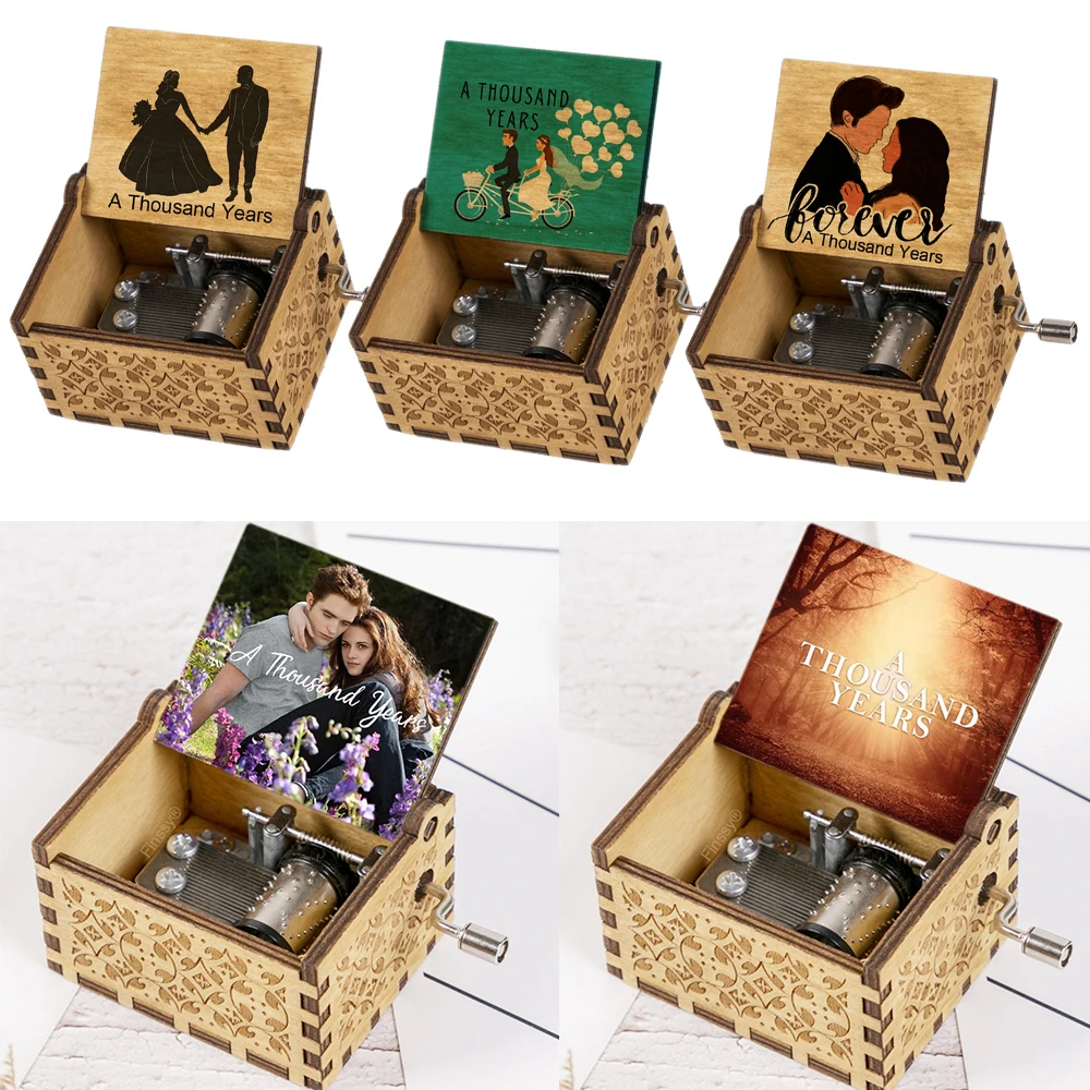 Timeless Melody Wooden Music Box – Romantic Anniversary Gift