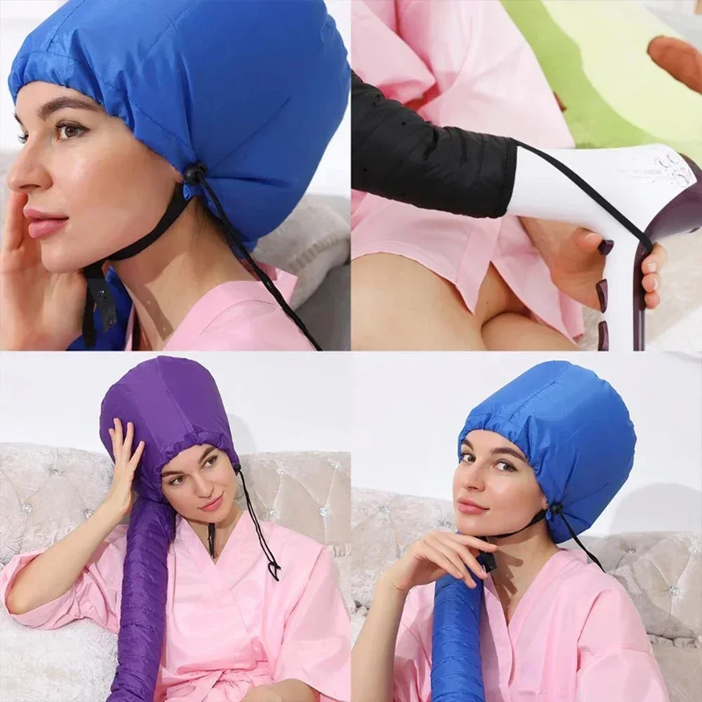 Dry Hair Cap Warm Air Bonnet Cap Hair Bonnet Dryer Hair Drying Cap Adjustable Drying Hood Home Hairdressing Salon