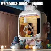 Mini Doll Vending Machine Children Coin Operated Game DIY Prizes Gashapon Plush Claw Crane Machines Christmas Gift Toys for Kids 1