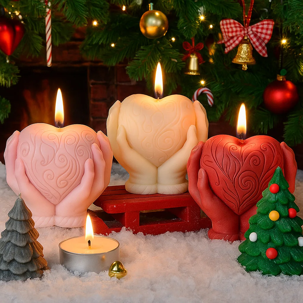 Heart Candle Silicone Mold 3