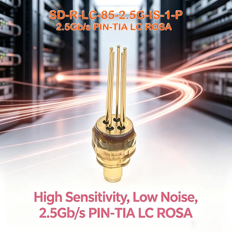 2.5G 850nm PIN-TIA LC ROSA 광 수신기 데이터 통신 및 광학 테스트 장비용 고감도 저잡음 동축 모듈