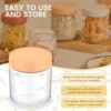 4Pcs Overnight Oats Container 500ml Milk Fruit Salad Food Storage Glass Jars Portable Cereal Breakfast Cups for Yogurt Pudding 4