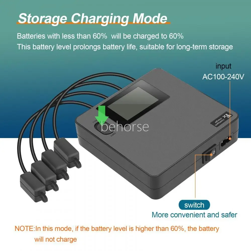 Dji Avata 2用の4方向充電器,急速充電,カラースクリーン,ドローン