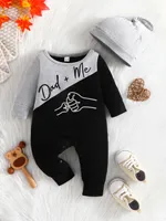 Gift Hat Set Baby Unisex Boy Girl Newborn Onesies Romper 0-18 Months Toddler Cute Letter Clothing Infant Long Sleeve Jumpsuit 3