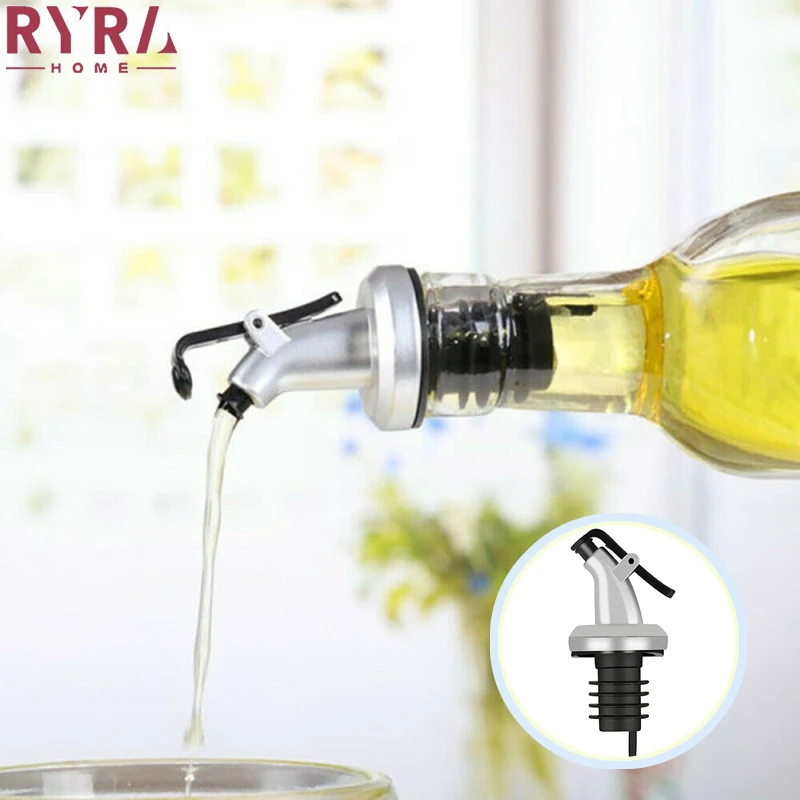 Oil Bottle Stopper Cap Dispenser Sprayer Lock Wine Pourer Food Grade