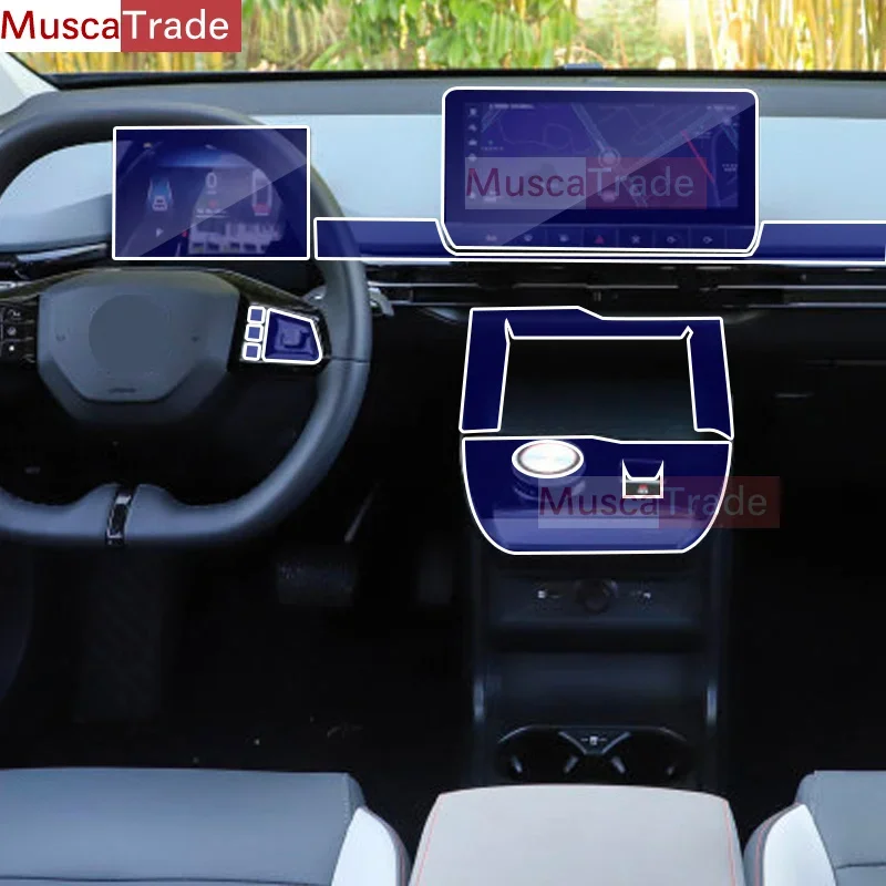 

For MG MG4 ELECTRIC EV 2022 Gear Panel Dashboard Navigation Automotive Interior Screen Protective Film TPU Anti-Scratch Sticker