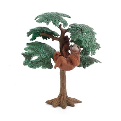Wild Animal Adventure Series: Sloth & Otter Figurine Set - Educational Toy Collection (Tree and sloth)
