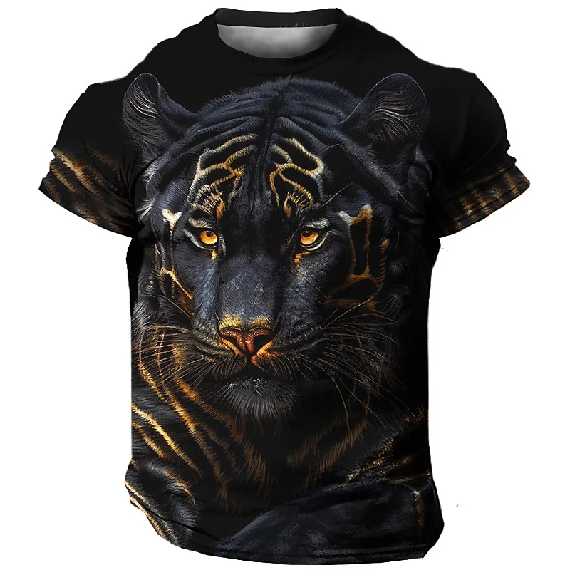 

Fashion 3D Tiger Print T Shirt For Men Animal Graphic T-Shirts Summer Trend Harajuku Oversized Short Sleeve Casual O-neck Tops
