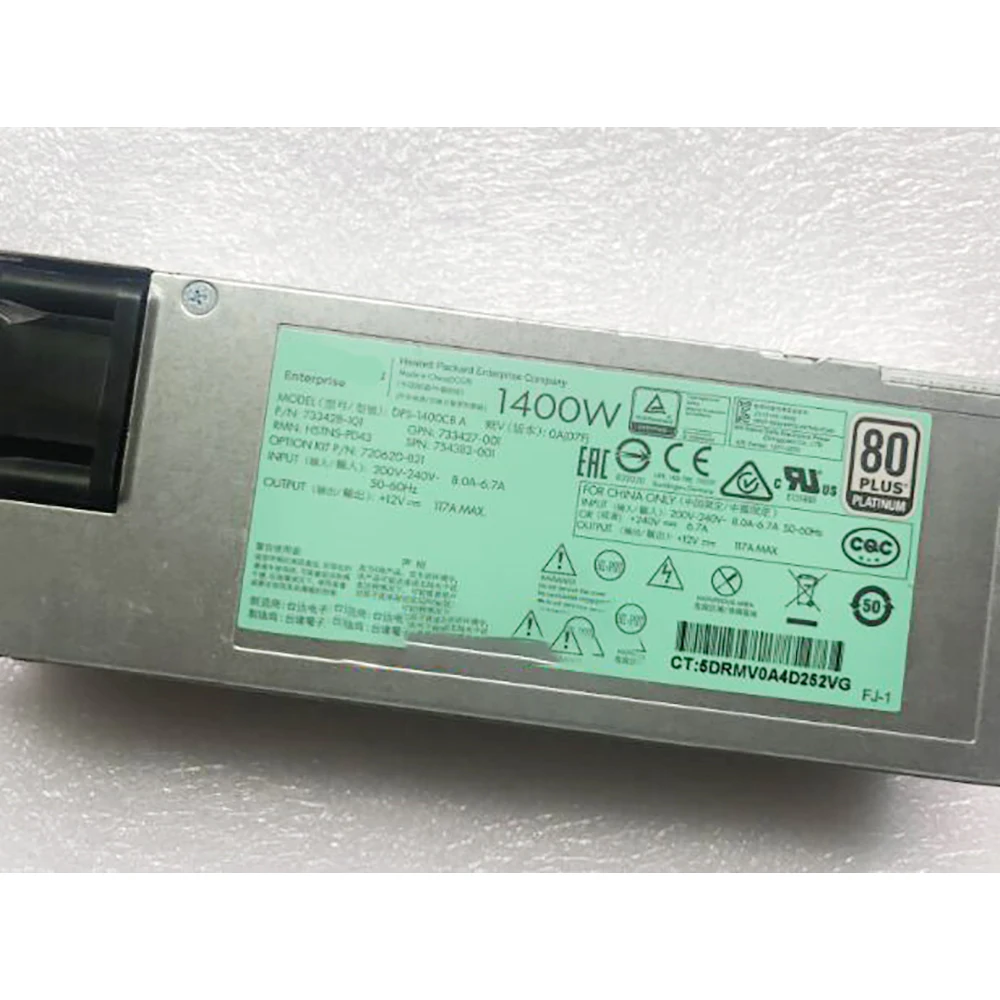 전원 공급 장치 733428-101 733427-001 HSTNS-PD43 754383-001 720620-B21 1400W DPS-1400CB A