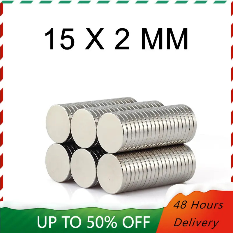 

10/20/30 Pcs 15x2mm Super Strong Neodymium Magnet NdFeB Fridge Magnets N52 Rare Earth Magnet imanes Permanent Magnetic Disc