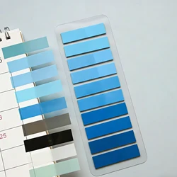 Vibrant Multicolor Gradient Page Tabs - Clear Self - Adhesive Sticky Notes for Reading, Studying & Office Use (Blue)