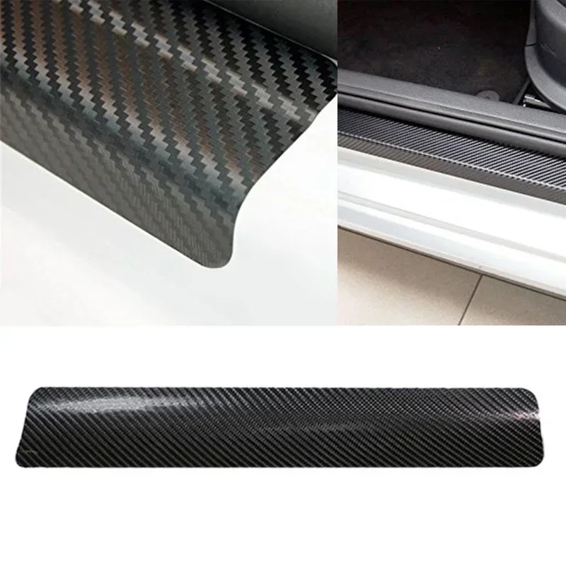 Carbon Fiber Car Scuff Plate Door Sill Cover Panel Step Protector for Seat Skoda Renault Mazda Opel Toyota Peugeot Hyundai