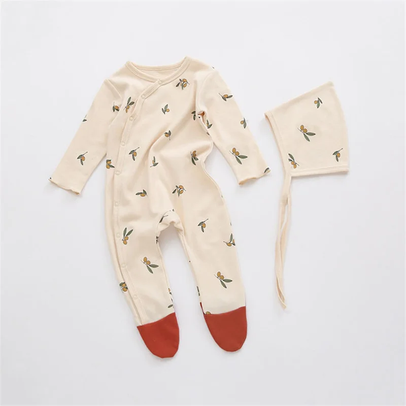 Fashion Baby Romper With Hats Long Sleeve Cotton Baby Girl Jumpsuits Newborn Boy Clothes baby clothes baby sleepsuit bear hooded jumpsuit lamb hair jumpsuit western style jumpsuit