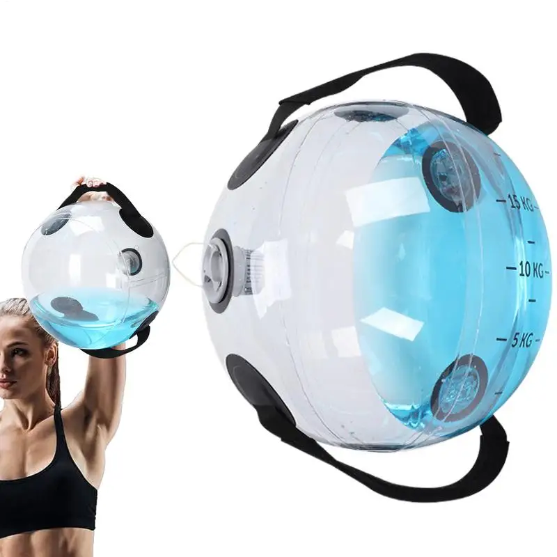 Workout Aqua Bags Adjustable Water Training Bag 15kg Adjustable Inflatable Water Power Bags for Fitness Body Building Aqua Ball