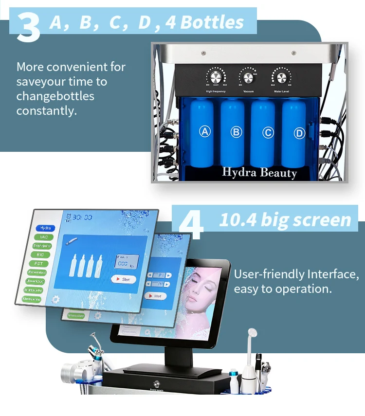 Hydrafacial Diamond Skin Machine – Öregedésgátló arcápolás hidratáló spray-vel és mélytisztítással