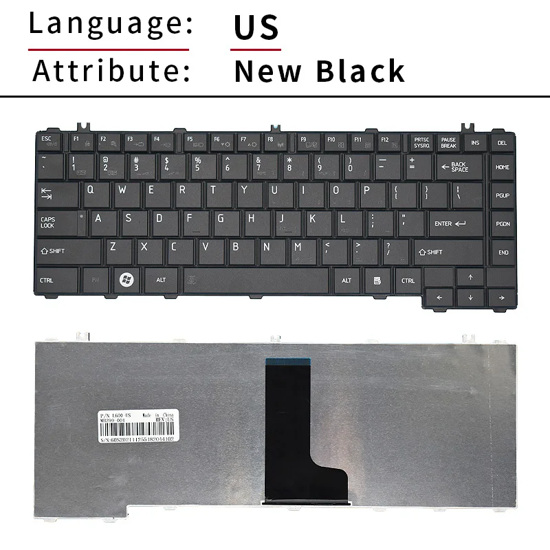 Teclado Portátil para Toshiba Satellite Eua ou Inglaterra C600 L640 L600 L630 C640 L700 L730 L645 C600d L600d L740 L745d - Imagem 4