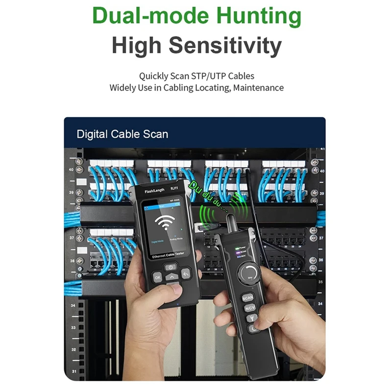 A01F-NF-8506 Network Cable Tester Supports Test/IP Scan/Network Port Speed Multifunction Cable Tracker Finding Tool