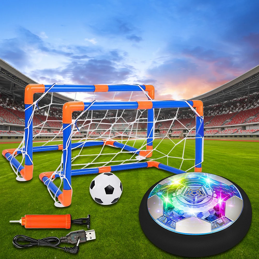 Air Floating Soccer Ball with LED Light and Foam Bumper Indoor Outdoor  Soccer Ball  Floating Soccer Gifts for Kids view 2