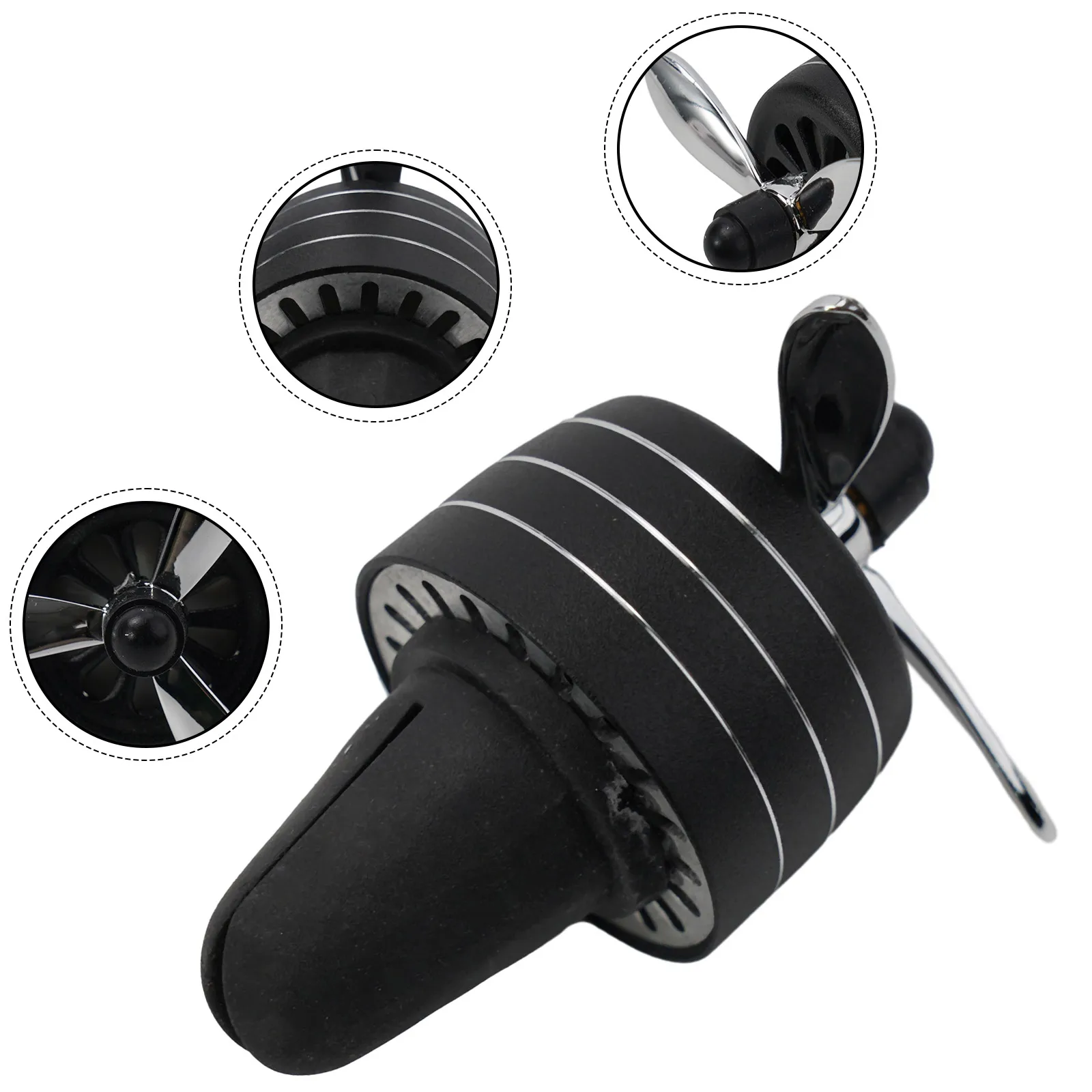 

Brand New High Quality Car Flavor Clip Car Accessories Car Flavor Clip Dispenser Fragrance Flavor Clip Rotating LED Fragrance